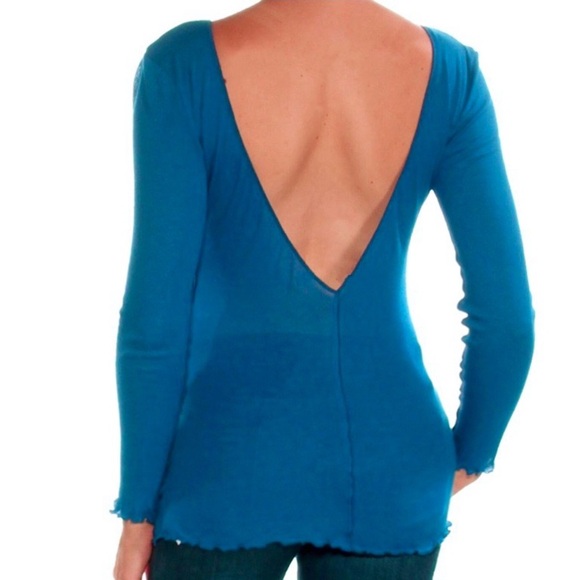 🌸New🌸 Free People SMALL Low Back Boat Neck Top - Picture 5 of 5